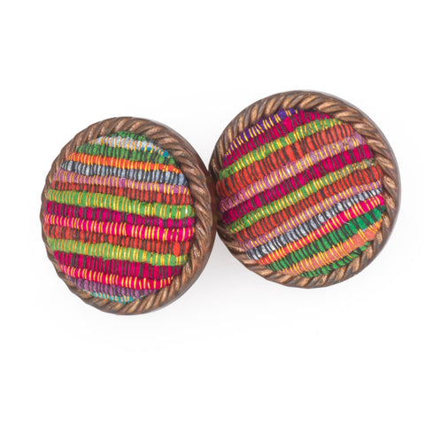 Buy Fun Colourful Large Vintage Earrings Online - Front View