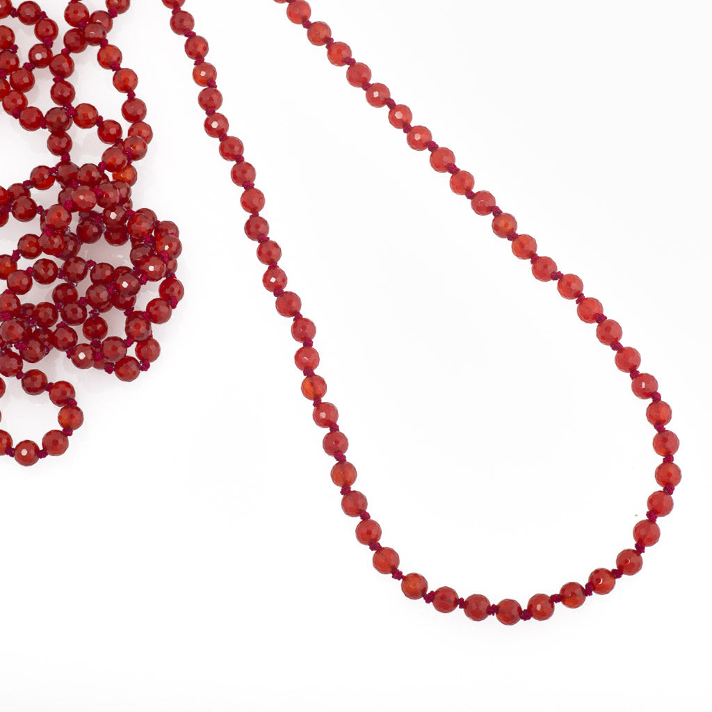 Vintage carnelian necklace sale