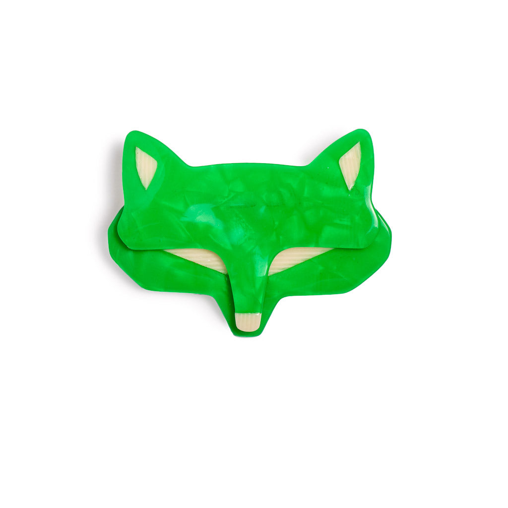 French Lea Stein Fox Head Brooch Vintage Jewellery Australia Online Vintage Antique Jewellery