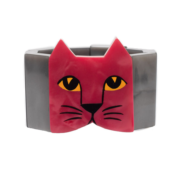 Vintage Jewellery Australia French Pavone Stretch Cat Bracelet Front