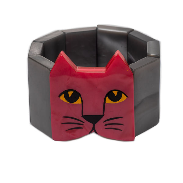 Vintage Jewellery Australia French Pavone Stretch Cat Bracelet Edge