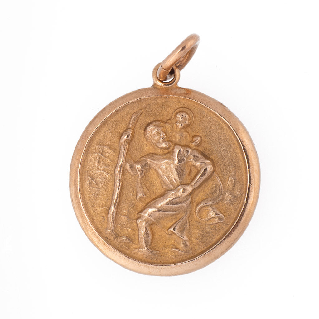 Vintage saint christopher hotsell medal