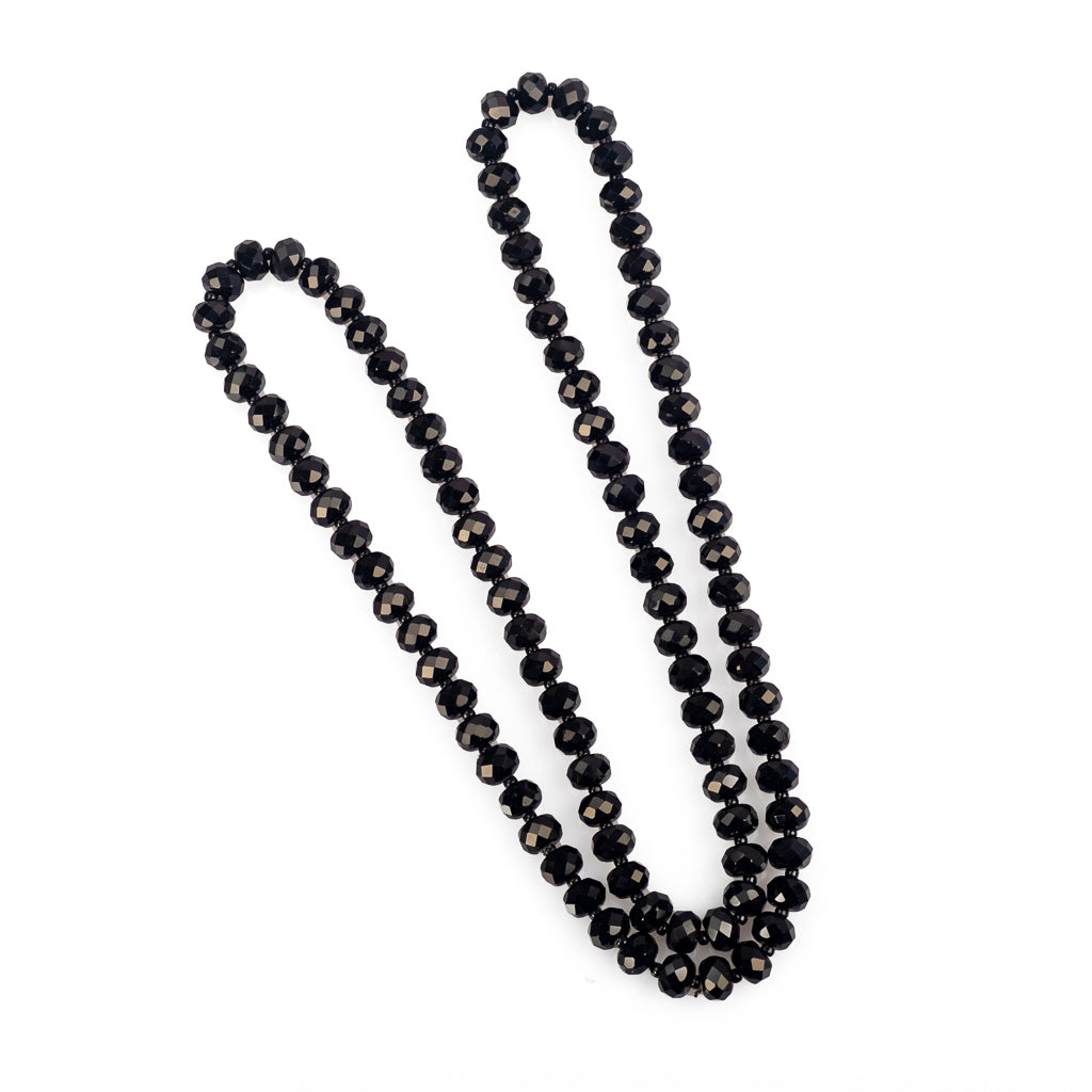 Antique black onyx store necklace