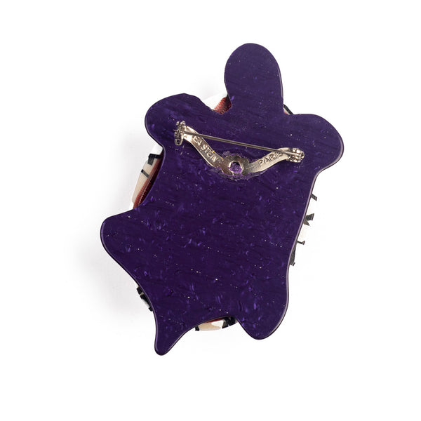 French Lea Stein Tortue Tortoise or Turtle Brooch