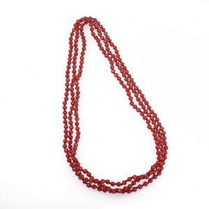 Long Carnelian Bead Necklace