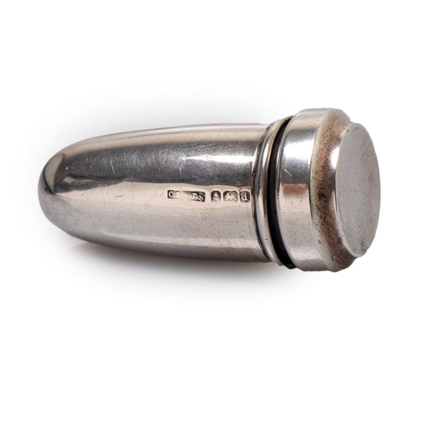 Antique Edwardian Sterling Silver Perfume Bottle Side View