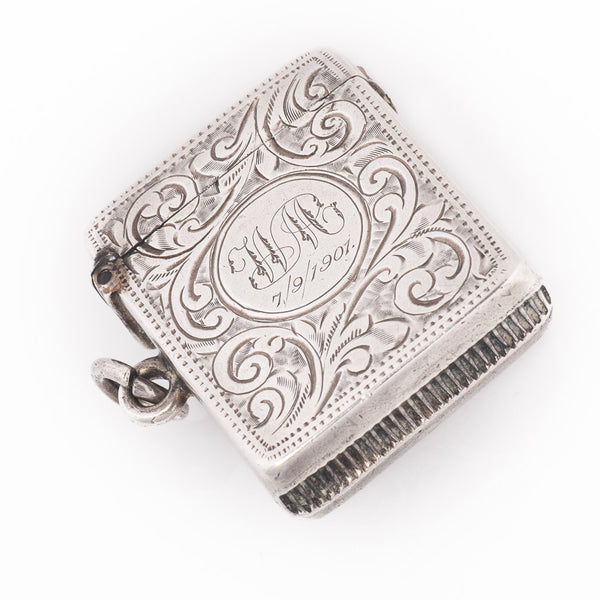 Antique Edwardian Sterling Silver Vesta Case Base