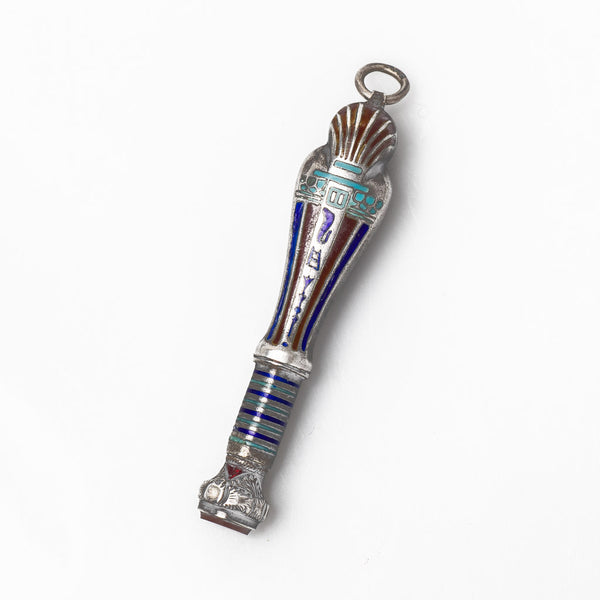 Rare Antique Egyptian Revival Mummy Seal Pendant Back