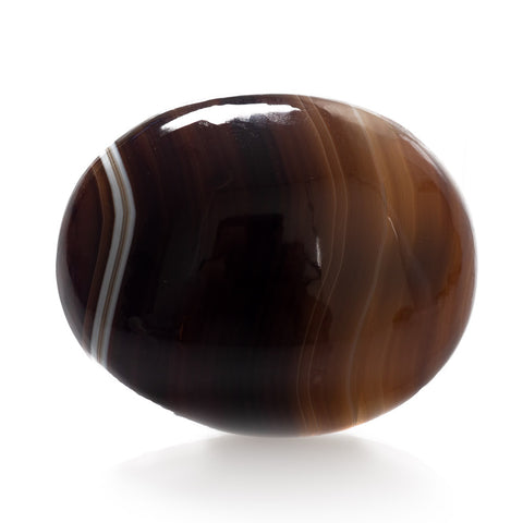 Antique Large Victorian Banded Agate Brooch Front
