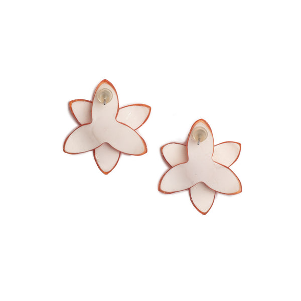 Buy Vintage Jewellery Flower Earrings online  Back View