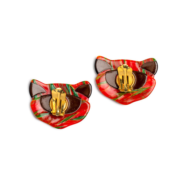 Buy Vintage Lea Stein Earrings Online Back View