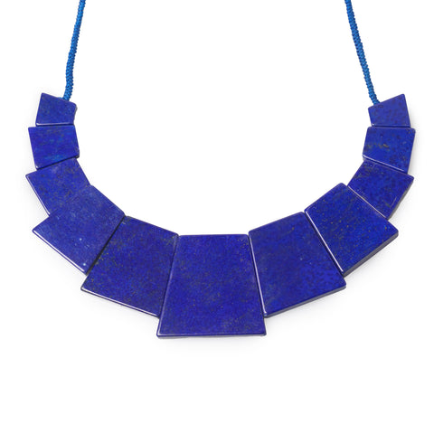 Contemporary Art-Deco Style Lapis Lazuli Necklace