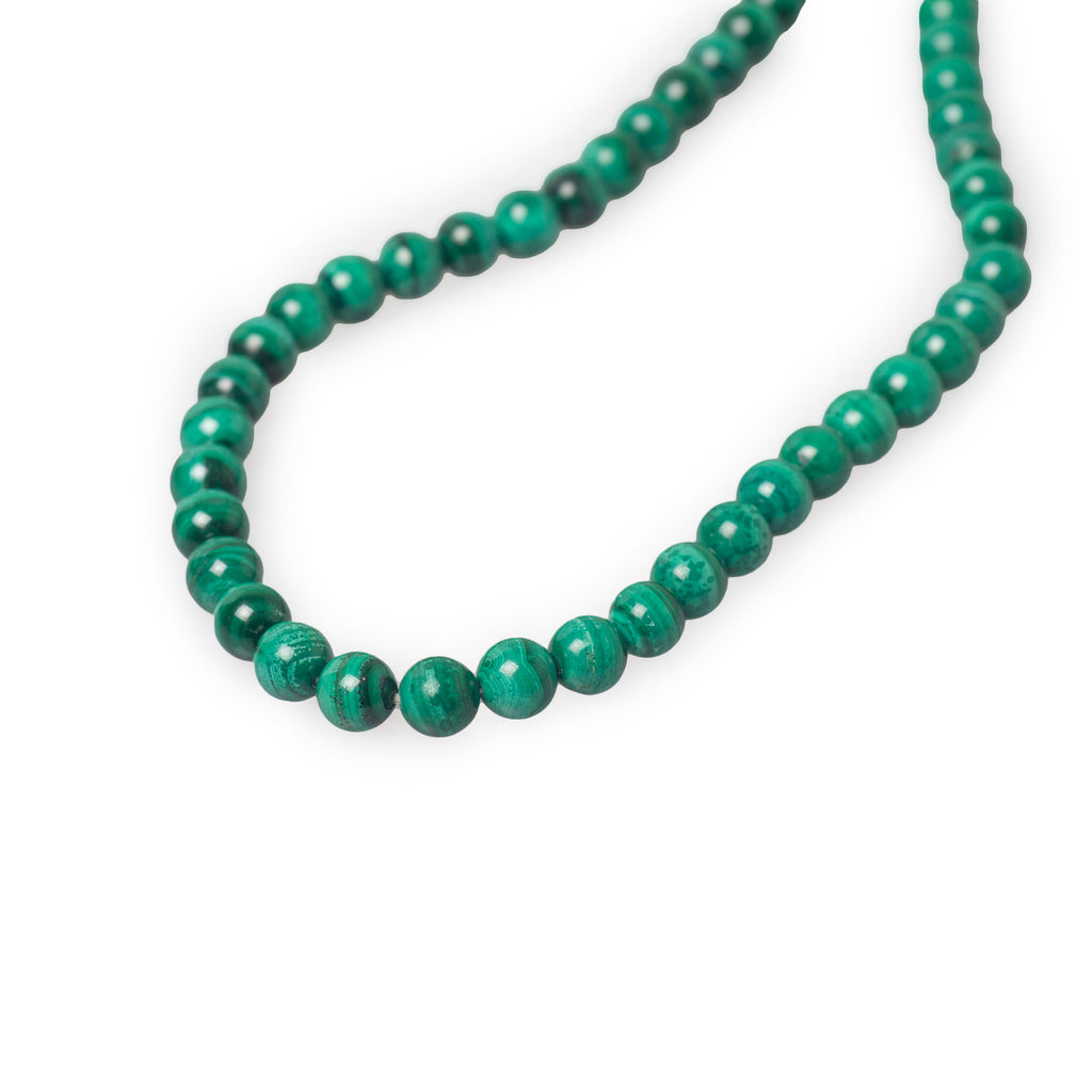 Estate Malachite Bead Necklace