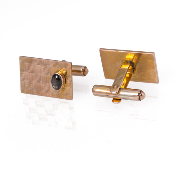 Vintage Gold and Star Sapphire Cufflinks Backs