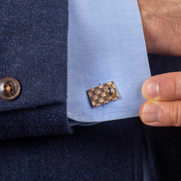 Vintage Gold and Star Sapphire Cufflinks Mens Suit