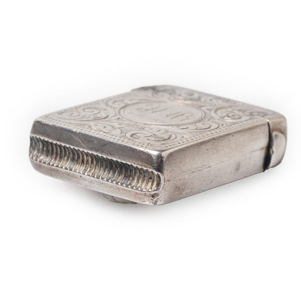 Antique Edwardian Sterling Silver Vesta Case Striker