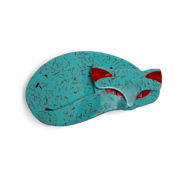 Lea Stein Curled Gomina Cat Brooch from Vintage Jewellery Australia