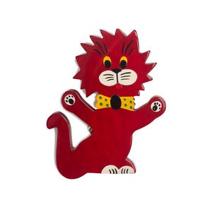 Vintage Jewellery Australia Pavone Crazy Red Cat Brooch