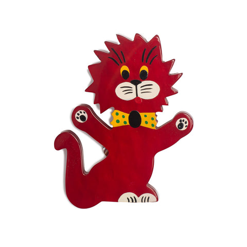 Vintage Jewellery Australia Pavone Crazy Red Cat Brooch