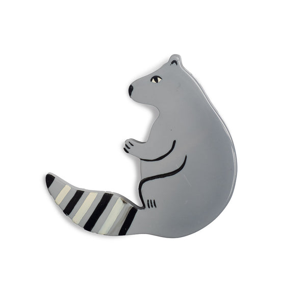 Vintage Jewellery Australia Pavone Grey Racoon Brooch 