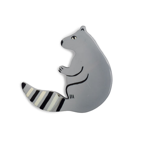Vintage Jewellery Australia Pavone Grey Racoon Brooch 