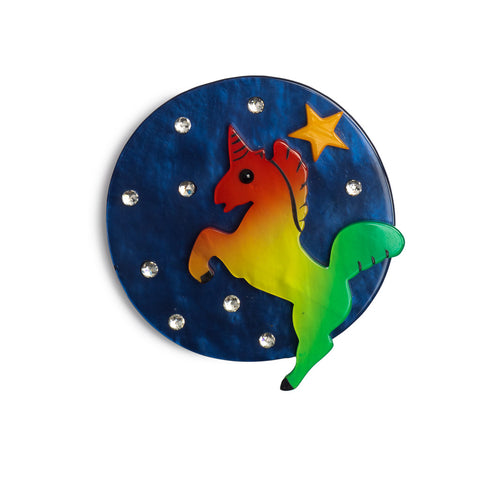 Vintage Jewellery Australia Pavone Starry Night Unicorn Brooch