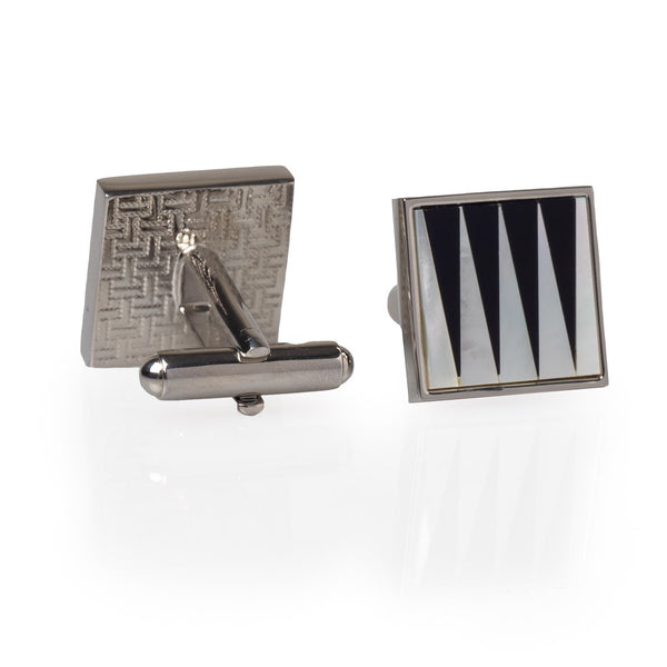 Cufflinks - Art Deco Style With Mother of Pearl Design Back