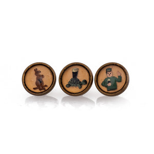 Vintage Art Deco Irish Guinness Button Set