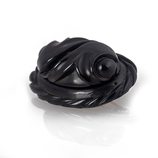 Antique Victorian Whitby Jet Brooch | Antique Jewellery Edge