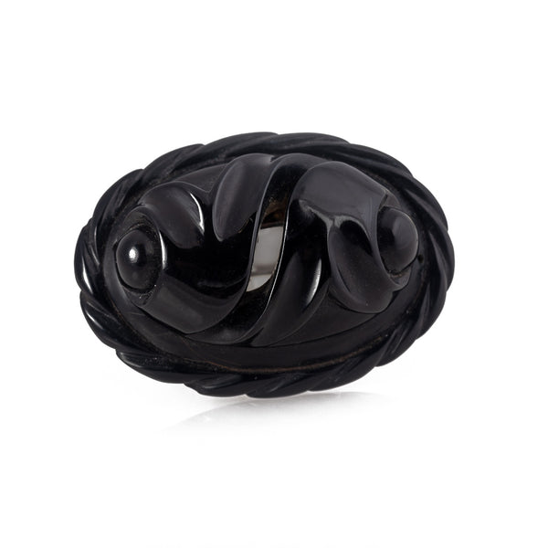 Antique Victorian Whitby Jet Brooch | Antique Jewellery