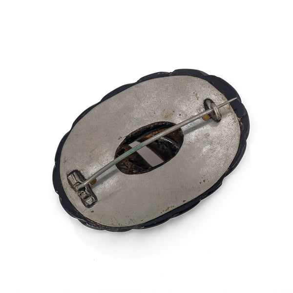 Antique Victorian Whitby Jet Brooch | Antique Jewellery Back