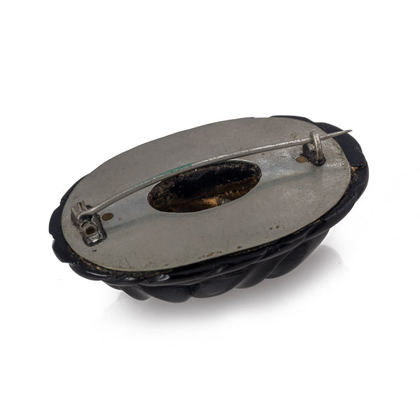 Antique Victorian Whitby Jet Brooch | Antique Jewellery Pin