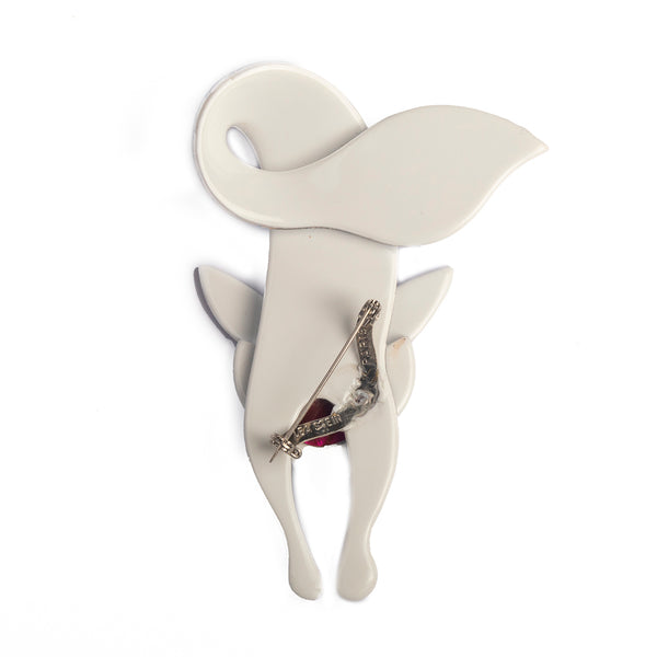 Lea Stein Renard the Fox Brooch - Art Deco Design Back